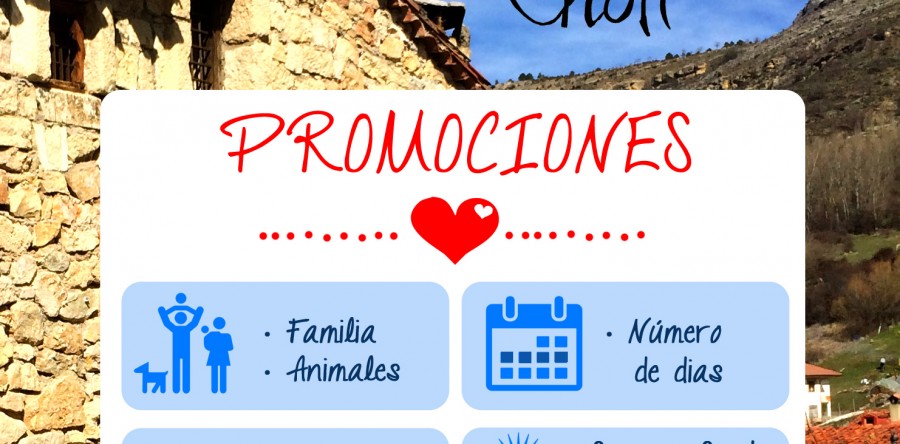 Descuentos para alojamientos en apartamentos y casas rurales Chon en Peralejos de las Truchas en el Alto Tajo