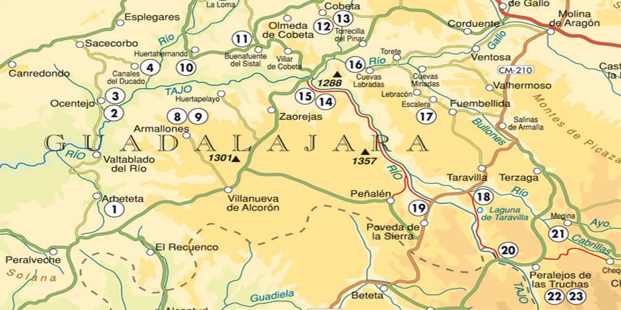 mapa carreteras alto tajo
